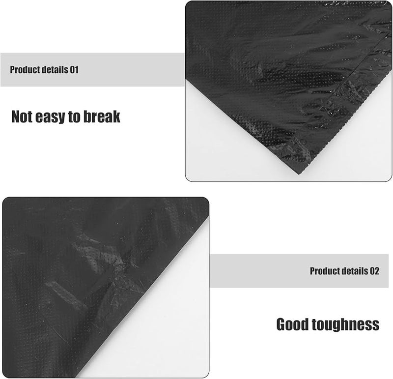 Large Black Garbage Bags 50Pcs 50X60 Inch Heavy Duty Trash Liners For Home Office - Image 3